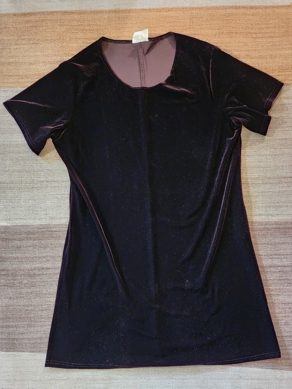 Deep purple crushed velvet vintage minidress